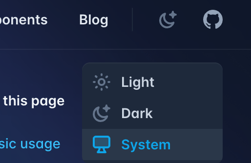 Tailwind CSS docs dark mode toggle