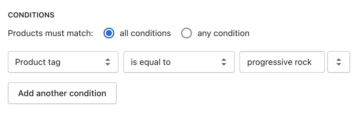 Shopify collection filter