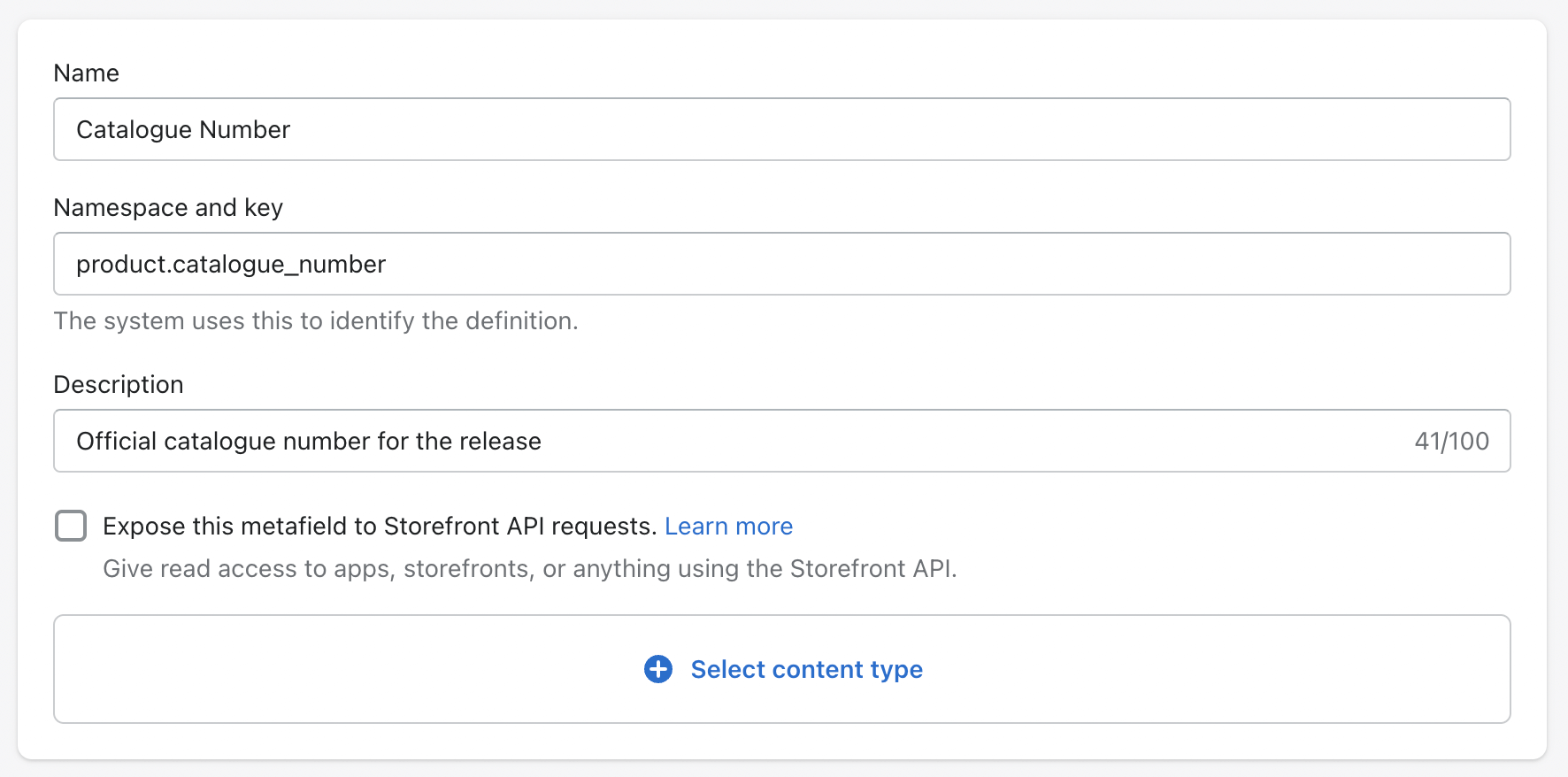 Shopify metafields details