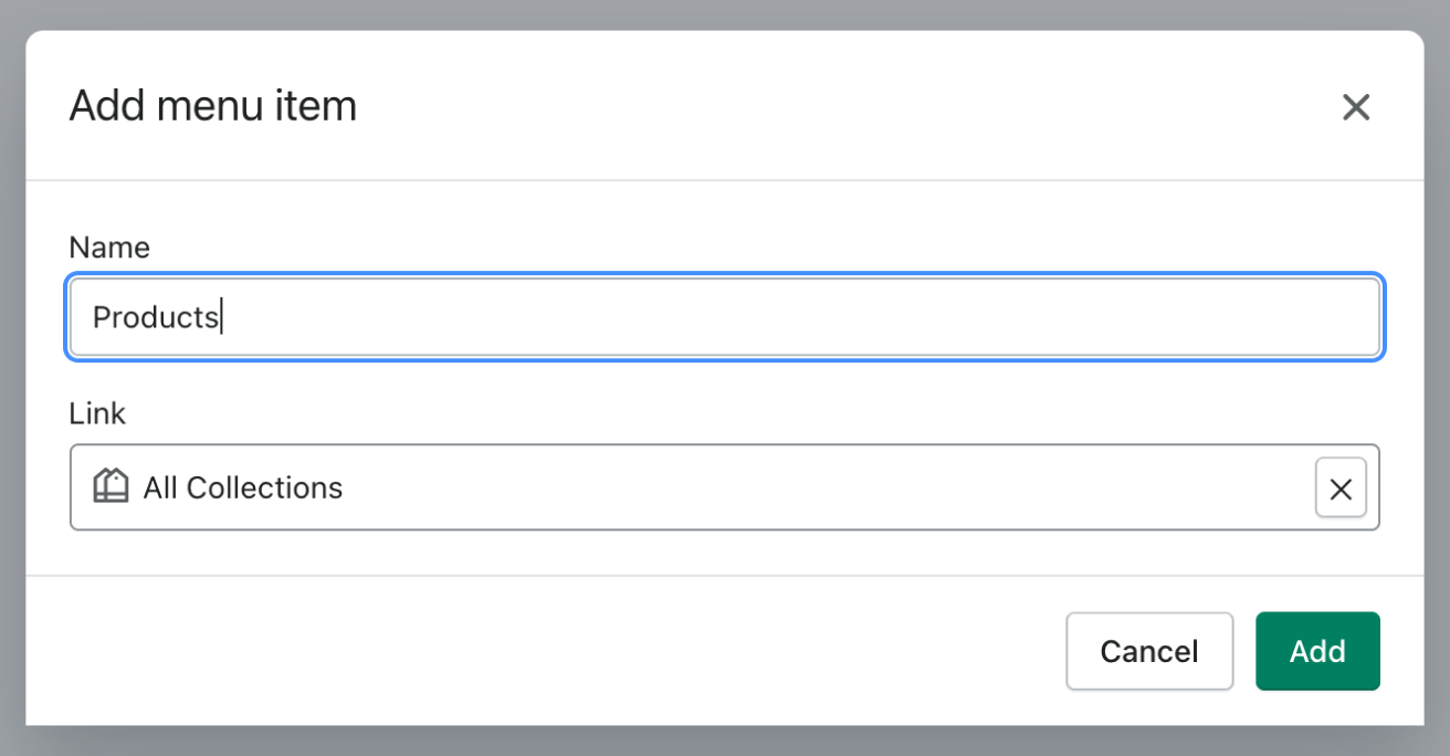 Adding collections to your navigation