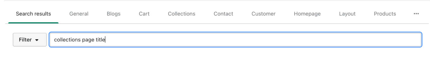 Changing Shopify collections page heading