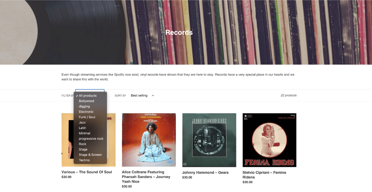 Filtering Shopify collections with Shopify product tags