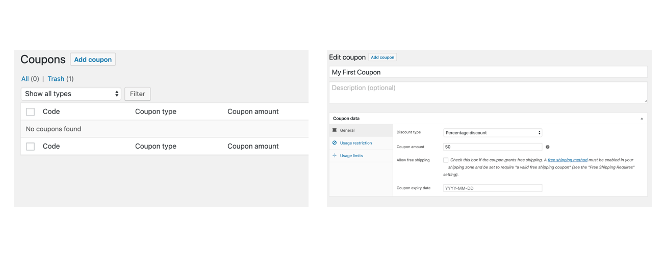 woocommerce coupon code