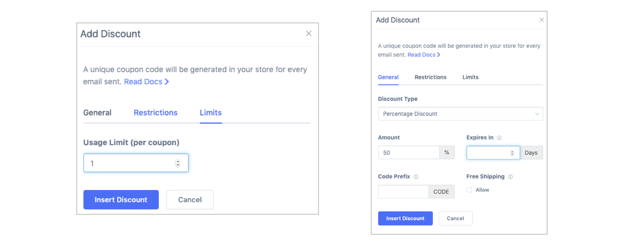 metorik coupon configuration