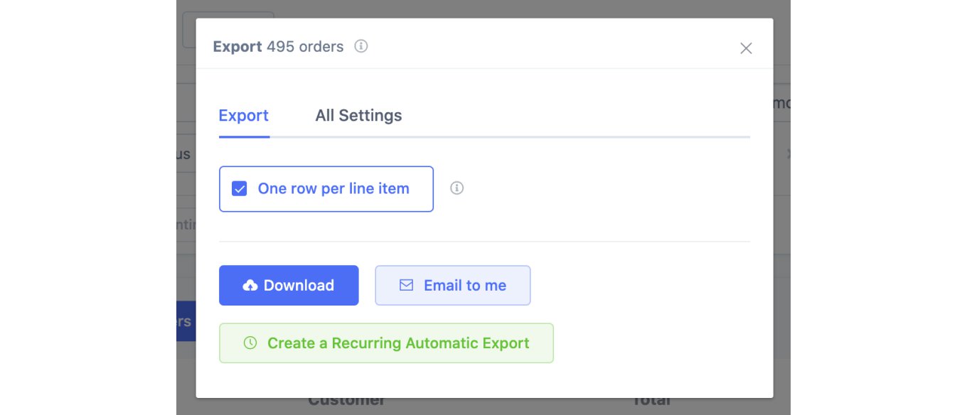 Metorik one row per line item