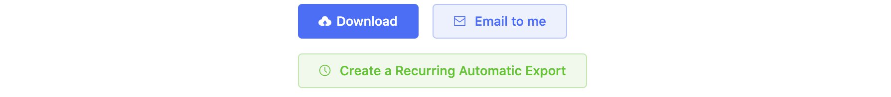 Metorik export download options