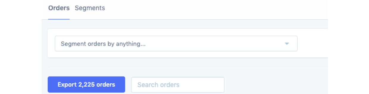 metorik orders segmenting