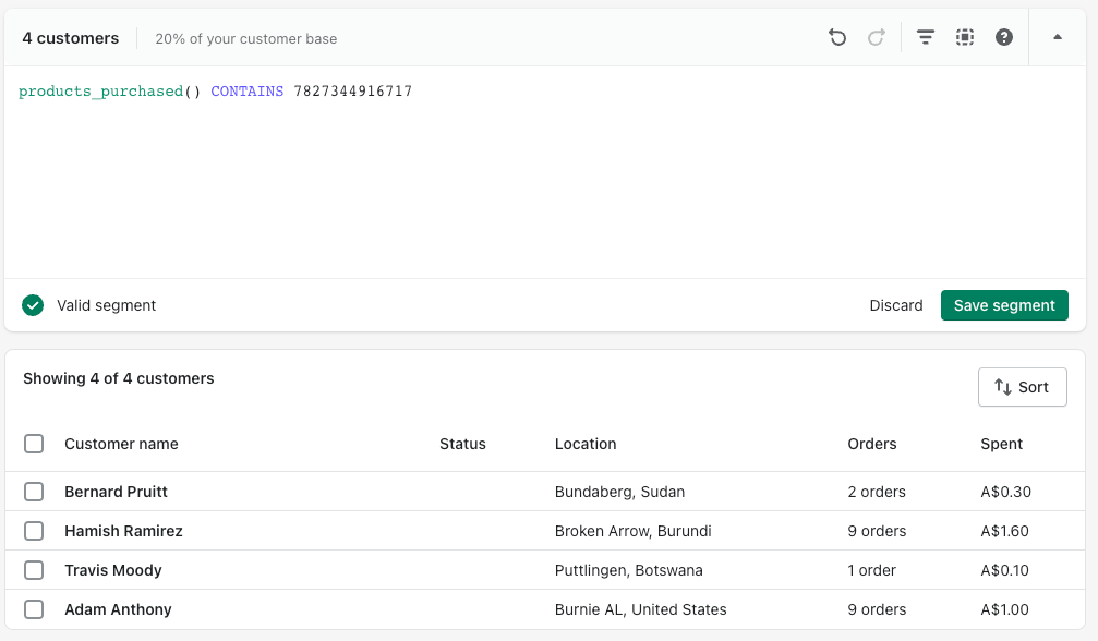 shopify customer segmenting