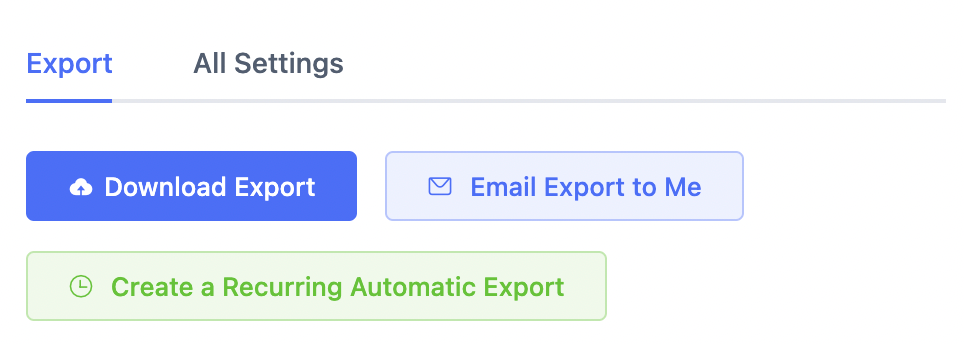 export settings
