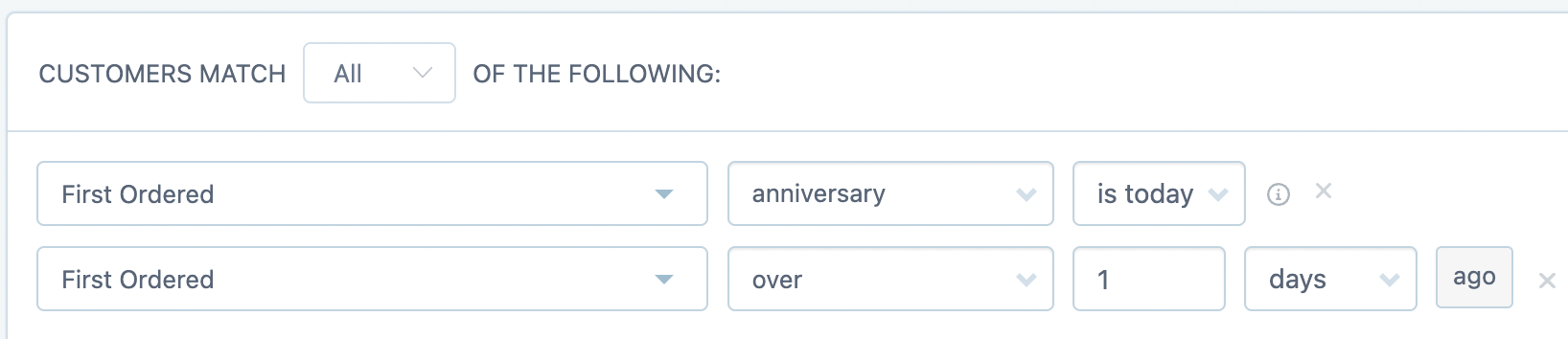 first ordered anniversary complete filter