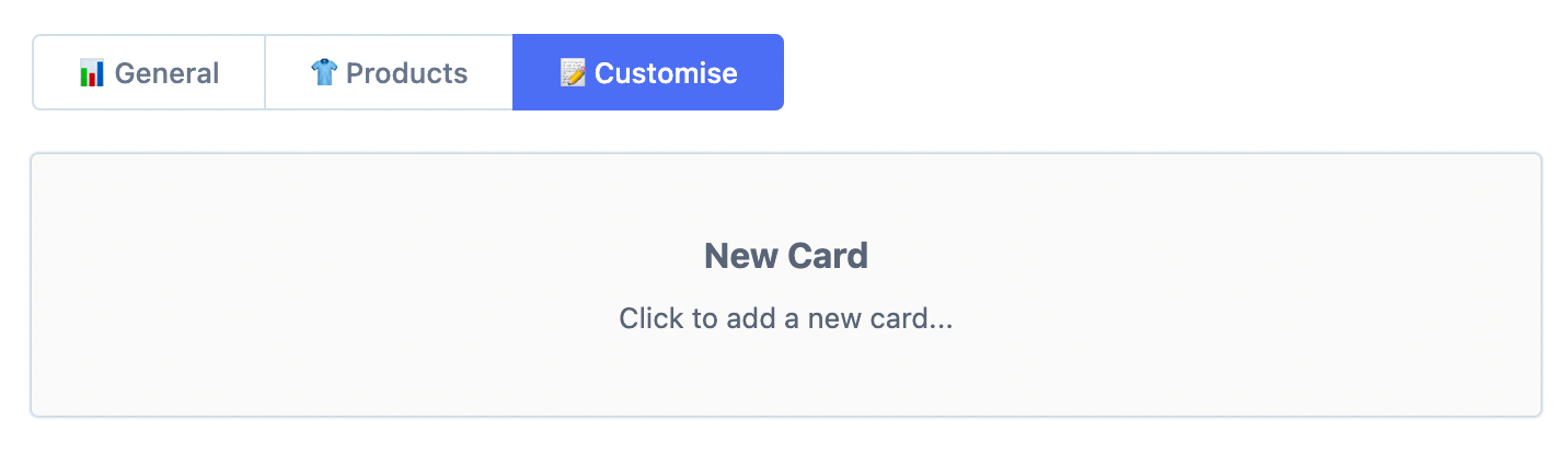 Start adding new card