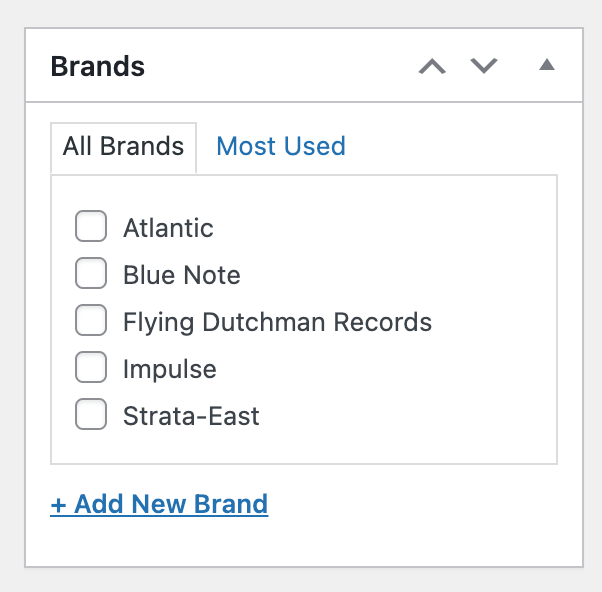 assign the brand to the product