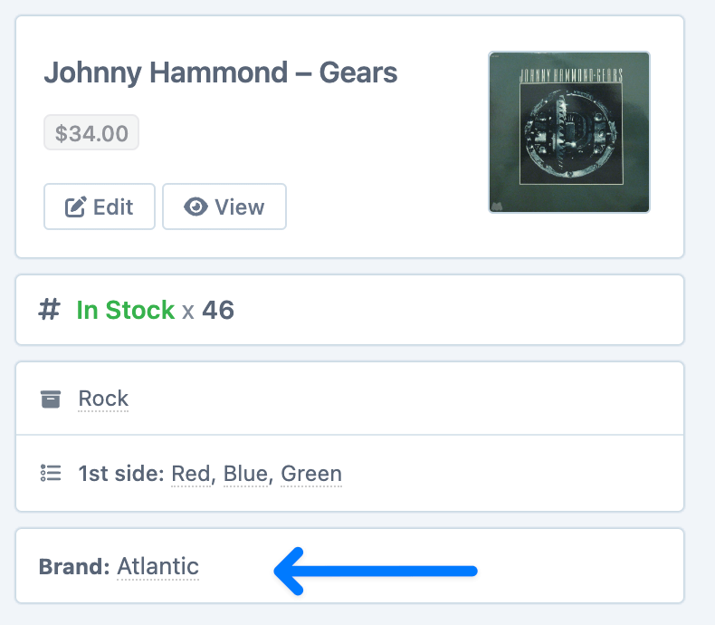 View brand on the individual product page