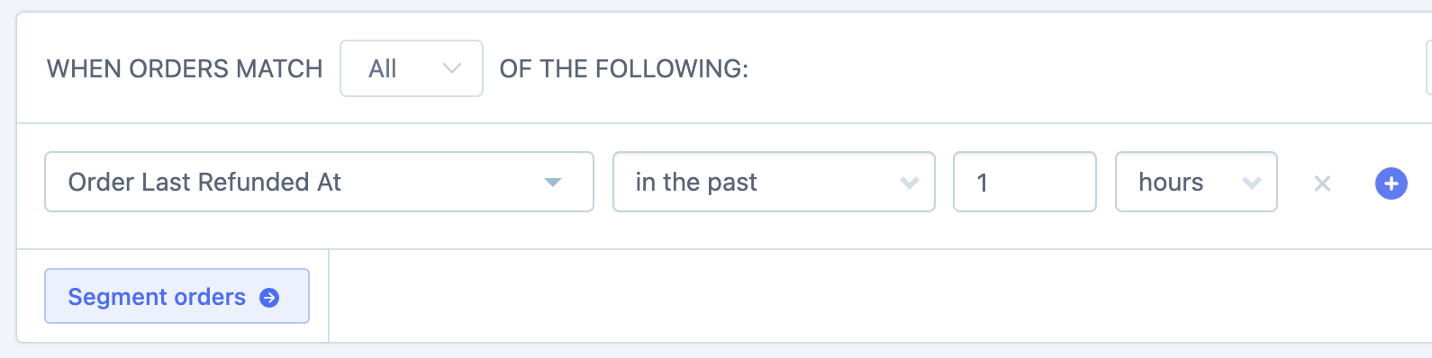set the order last refunded at condition