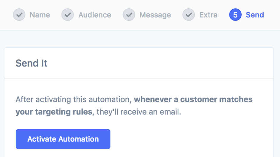 activate the email automation
