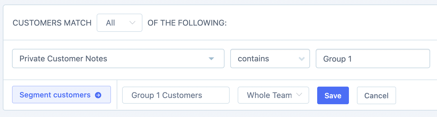 save group of customers