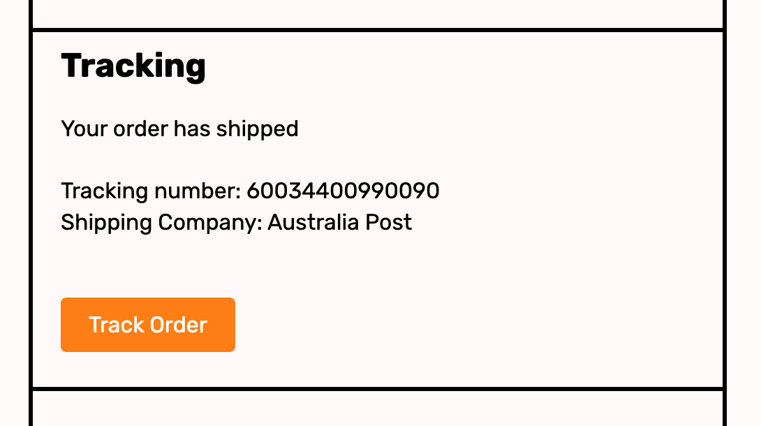 Shipment tracking information