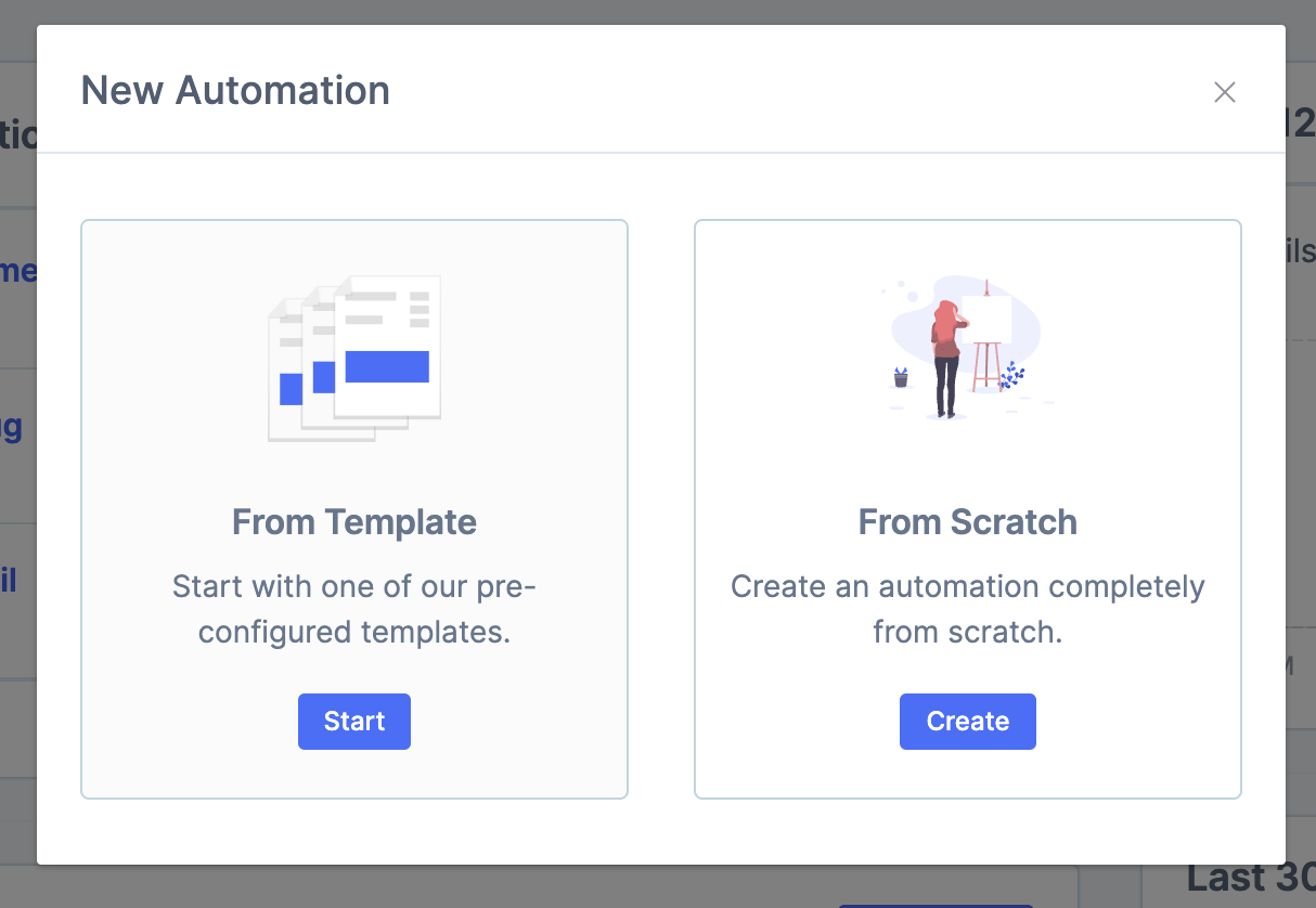 choose template options