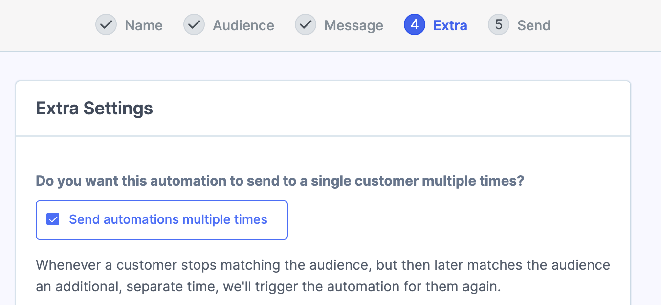 Engage setting to send automation multiple times