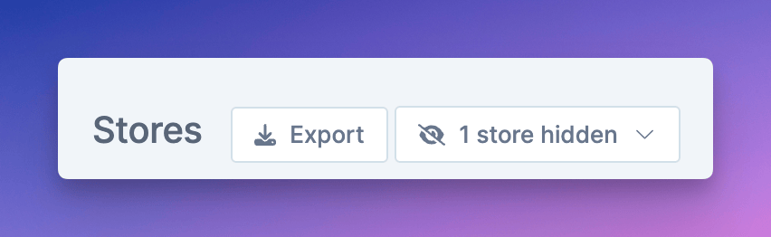 restore a hidden store