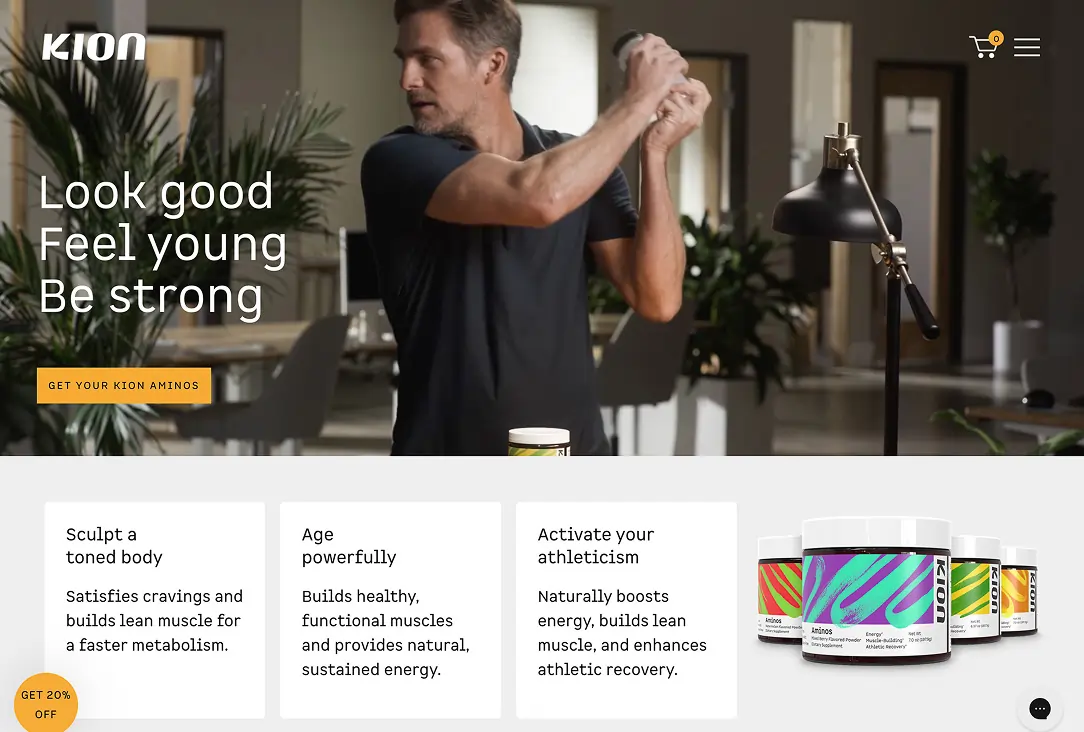 Screenshot of Kion website